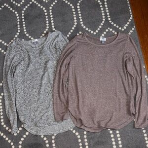 Old Navy Heather Gray Long Sleeve Top